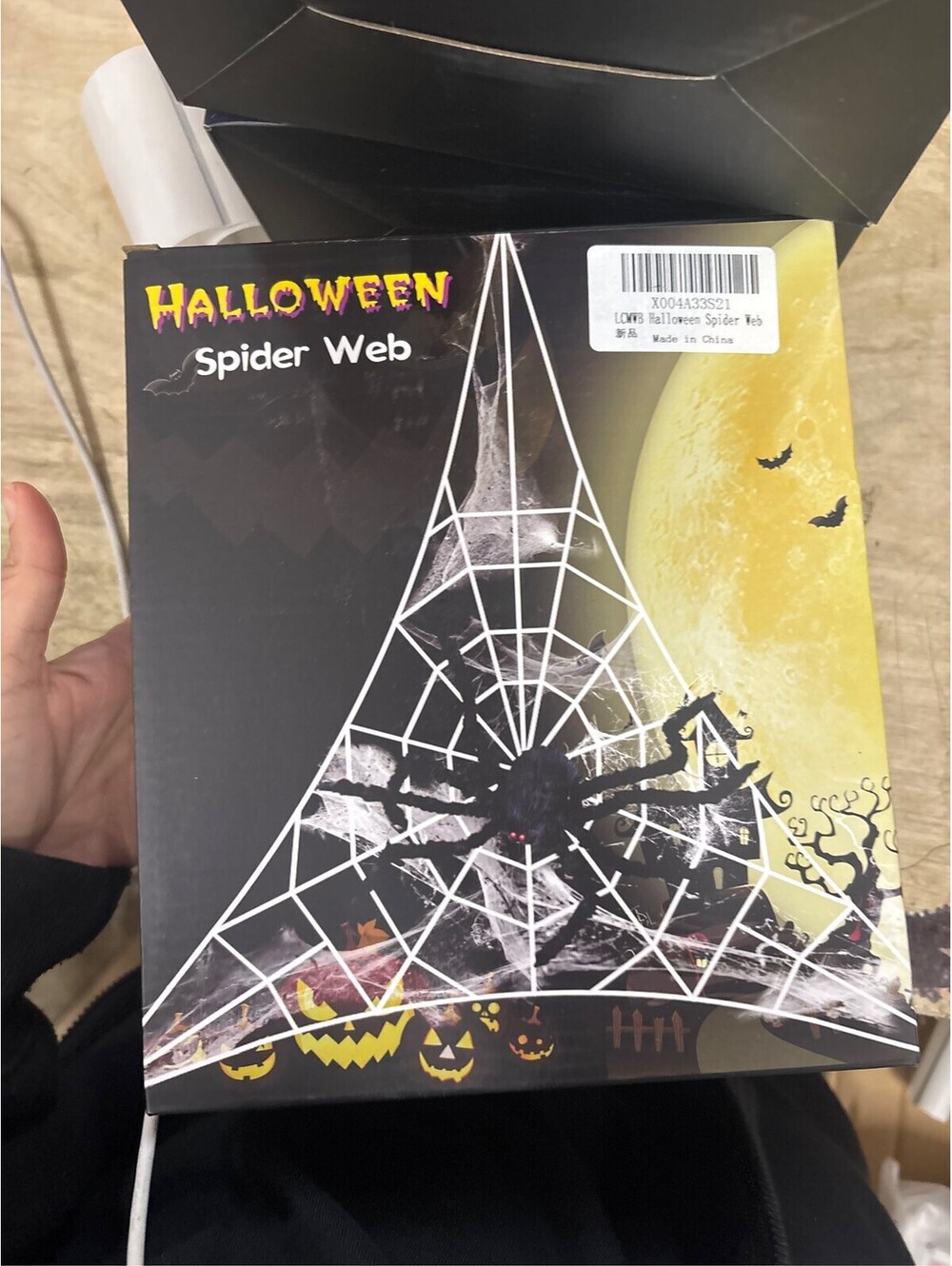 Halloween Decorations: 212" Web & 59" Spider
